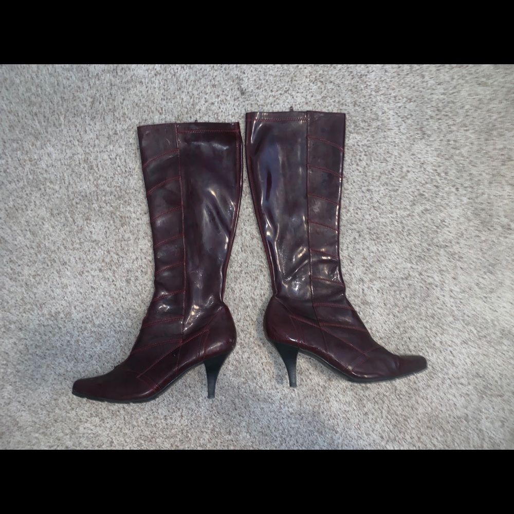 Red heeled boots
